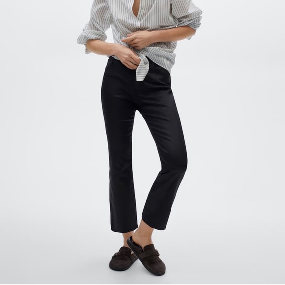 Massimo Dutti cropped kick flare jeans - Picture 1 of 3